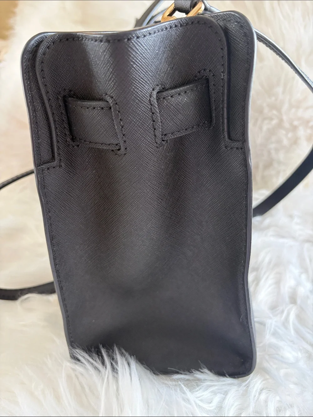 Michael Kors Dillon Black Saffiano Leather Satchel Bag